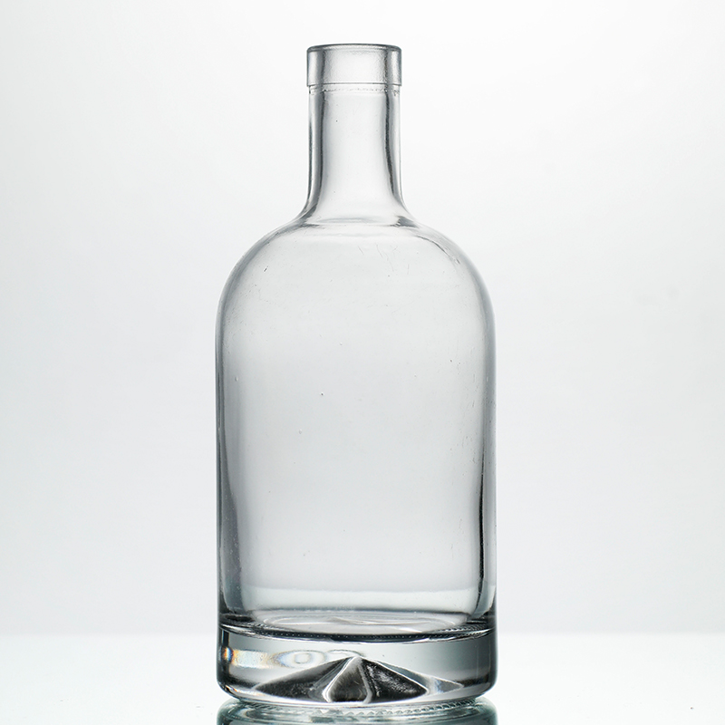 500ml Clear Glass Nordic Liquor Bottle with Bar Top