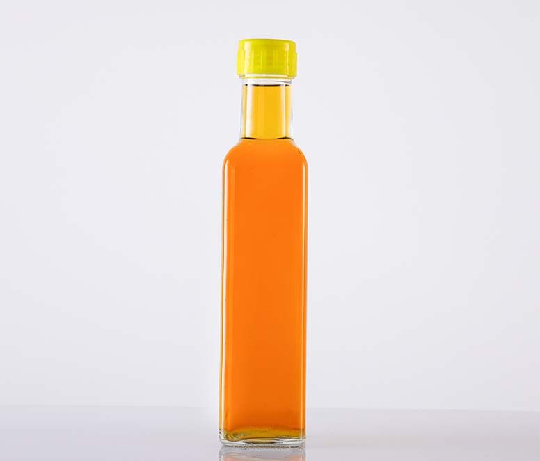 265ml Marasca Square Olive Oil Glass Bottle with Plastic Lid