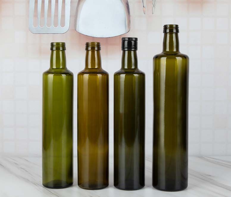 8oz 16oz 25oz Green Brown Dorica Glass Bottles for Cooking Oil