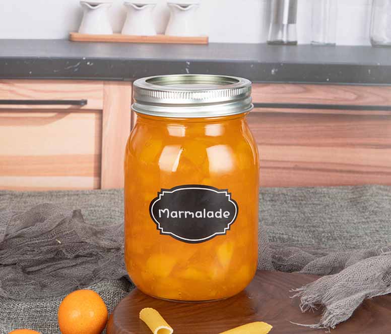 380ml Marmalade Glass Mason Container with Customized Label