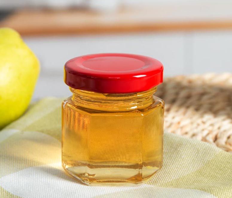 45ml Mini Hexagon Glass Honey Jar for Wedding Favor