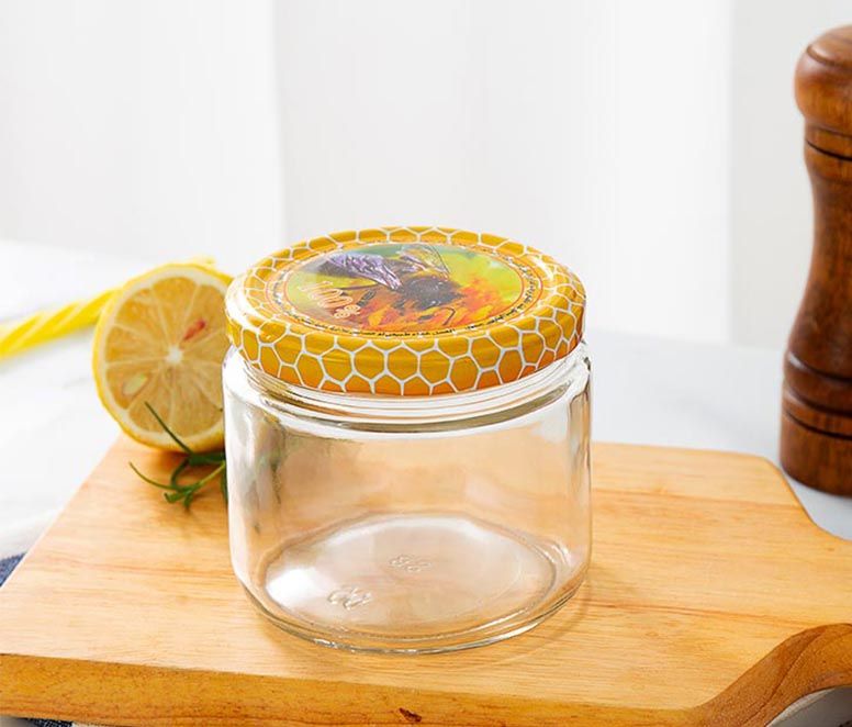 12oz Round Empty Salsa Glass Jar for Honey