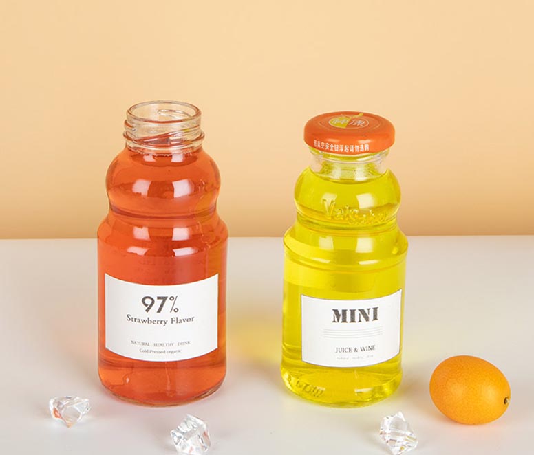 220ml Juice Glass Bottle with Label Sticker