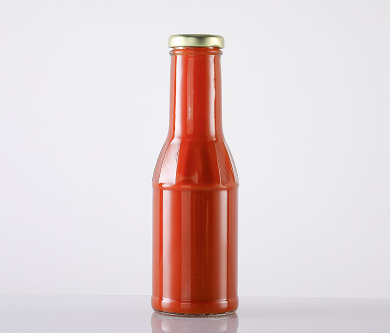 12oz Fluted Chilli Sauce Decanter Glass Bottle