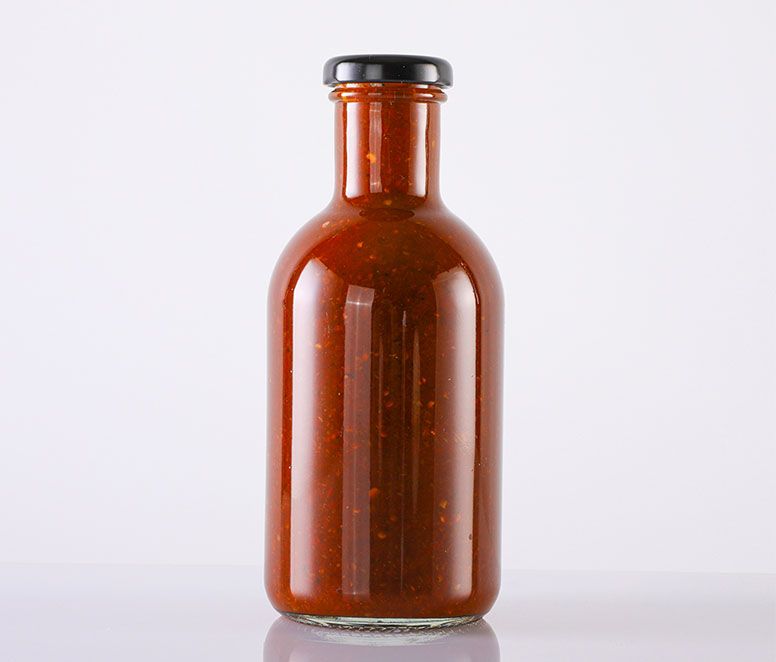 Kitchen 500ml Round Stout Chilli Sauce Glass Bottle