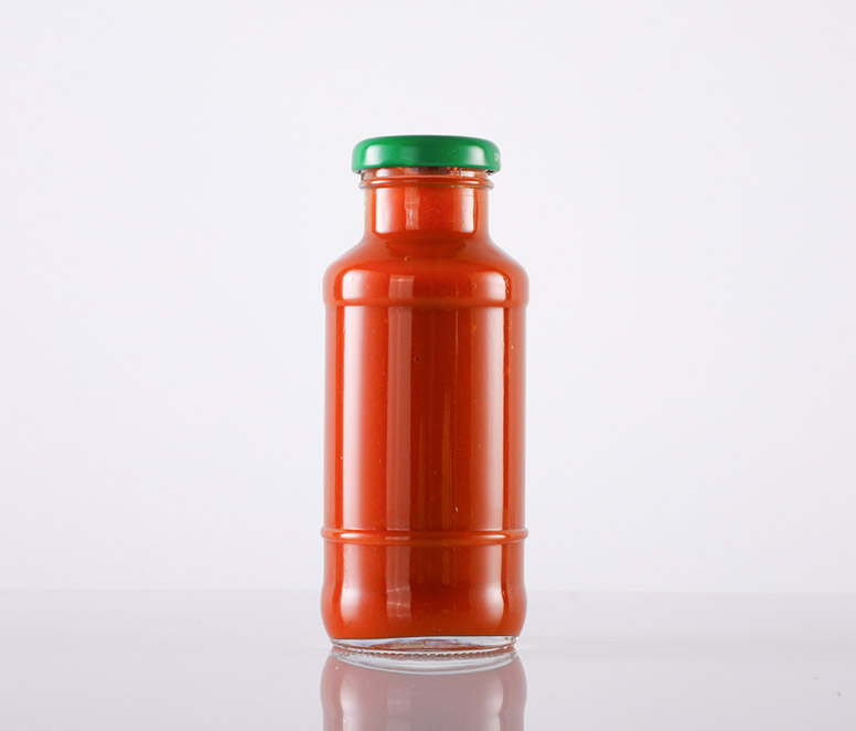 Kitchen 250ml Tomato Sauce Glass Bottle with Metal Cap