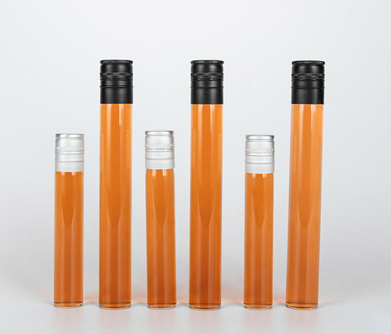 50ml 100ml Liquor Sample Glass Vials with Aluminum Caps