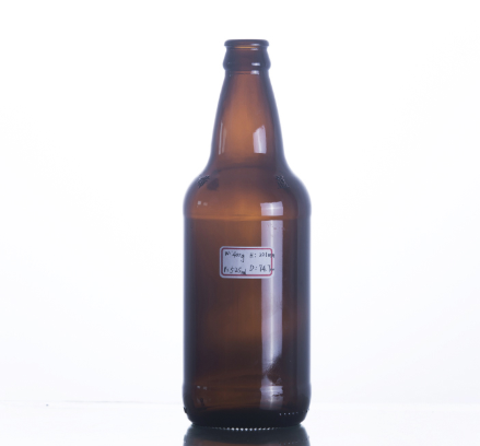 Crown Cap Amber Glass Beer Bottle