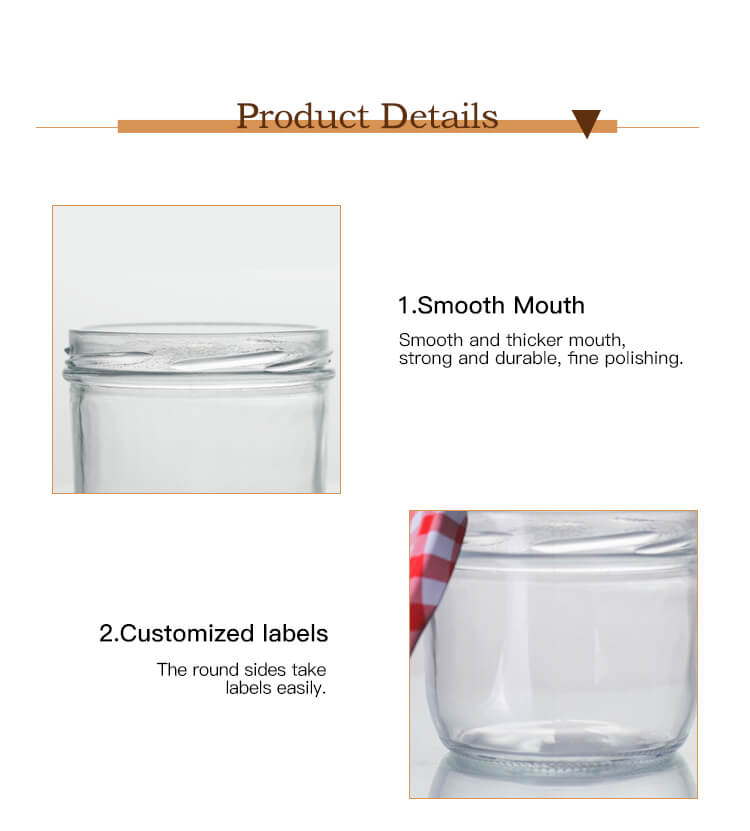 8oz Small Glass Mason Jar with Twist Off Lug Lid