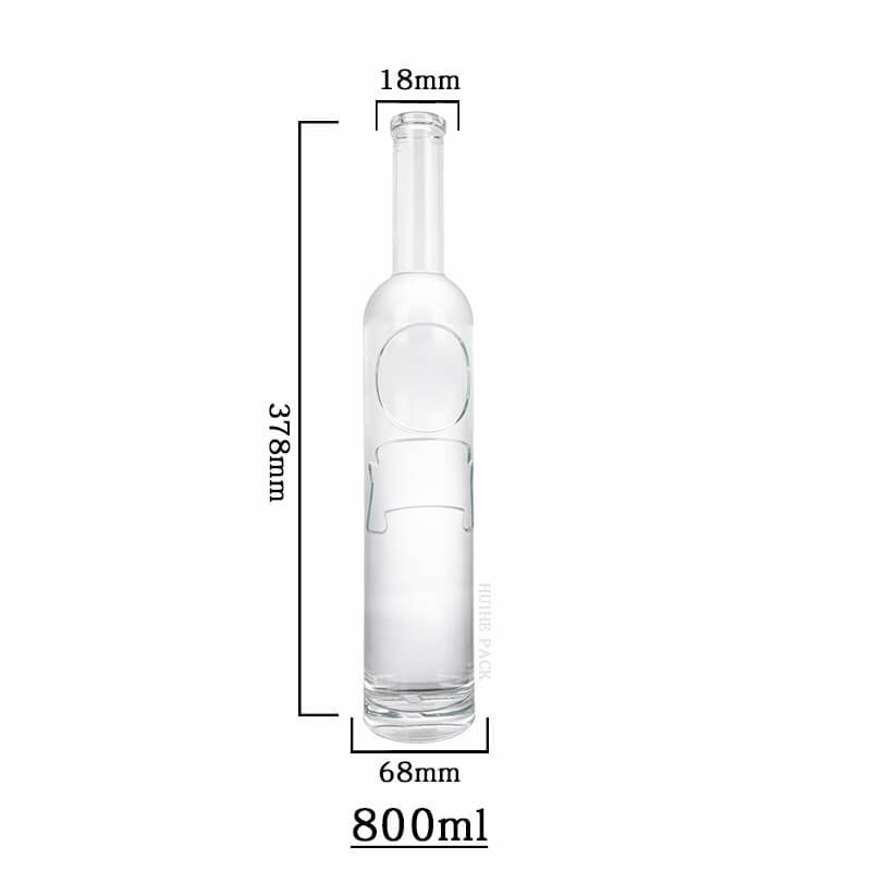 Hot Sale Wholesale Innovative 800ml Glass Vodka Bottle