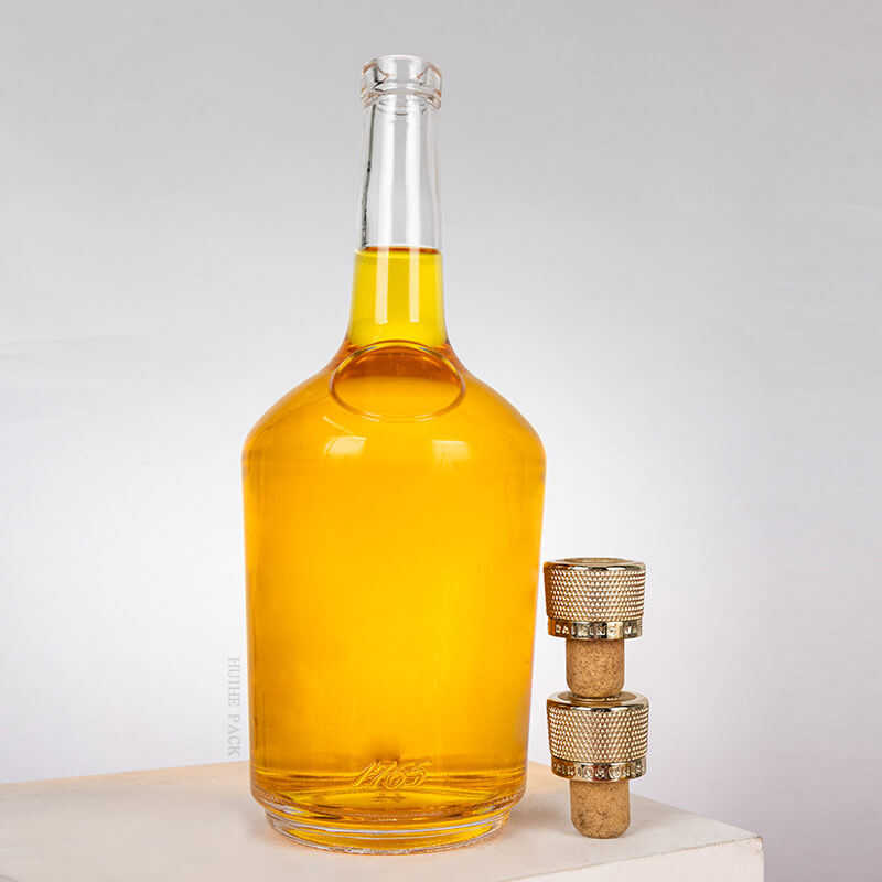 1000ml Long Neck Glass Spirit Bottle with Corks