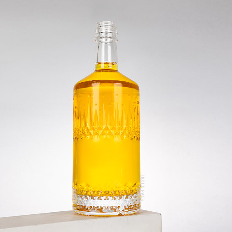 550ml Cylinder Empty High-end Glass Liquor Bottle