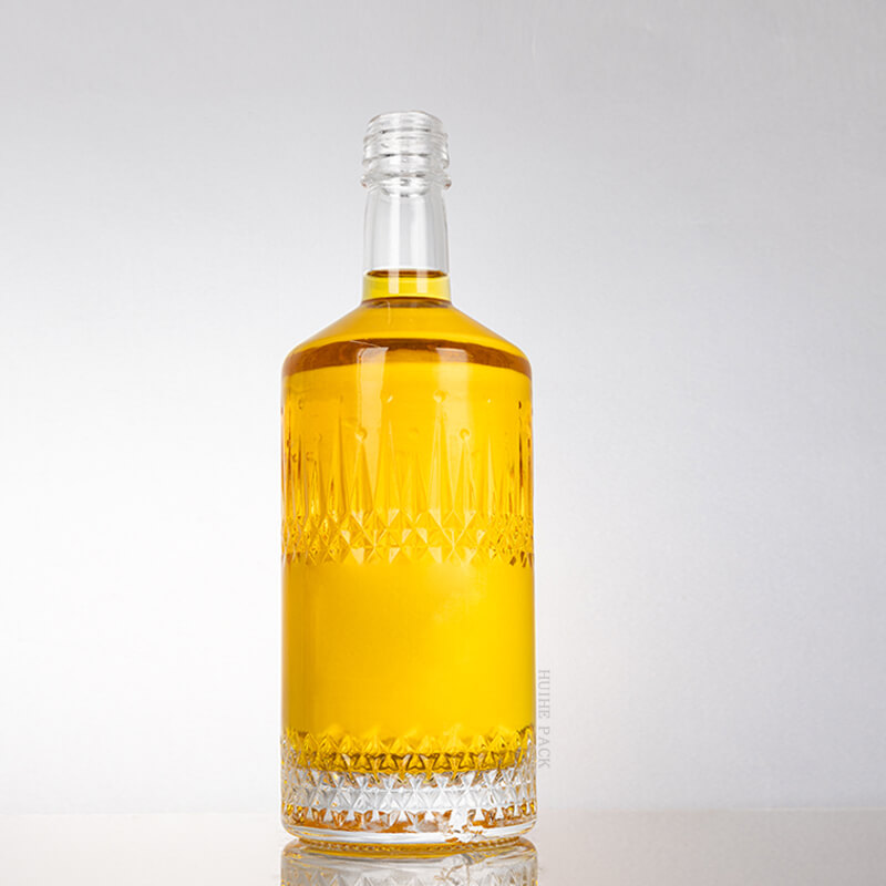 550ml Cylinder Empty High-end Glass Liquor Bottle
