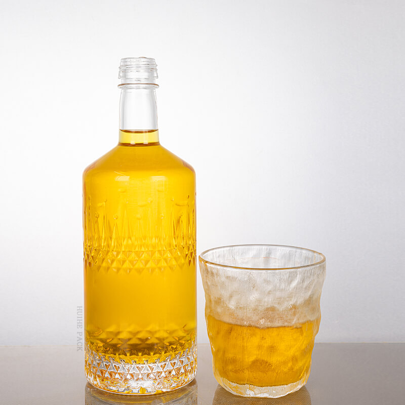 550ml Cylinder Empty High-end Glass Liquor Bottle