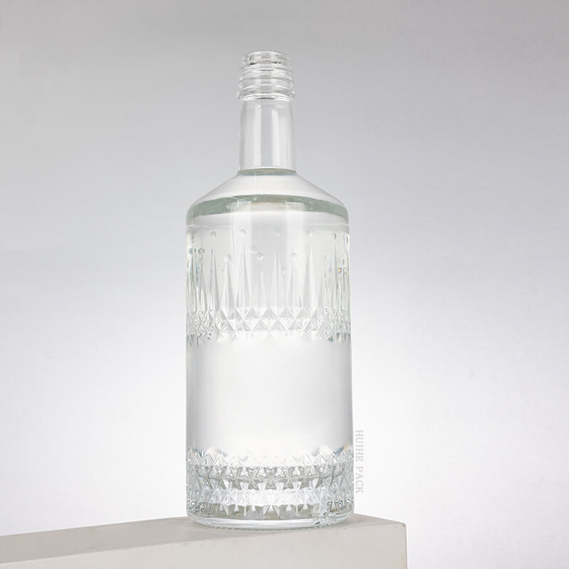 550ml Cylinder Empty High-end Glass Liquor Bottle