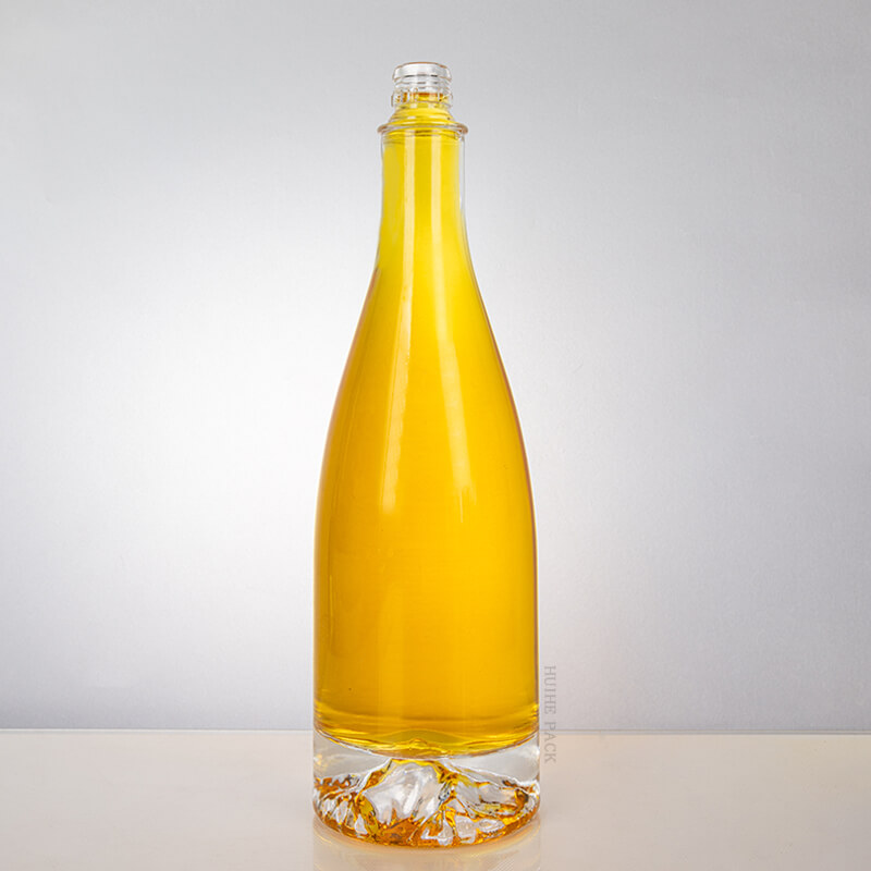 500ml Thick-bottom Clear Glass Whisky Bottle in Stock