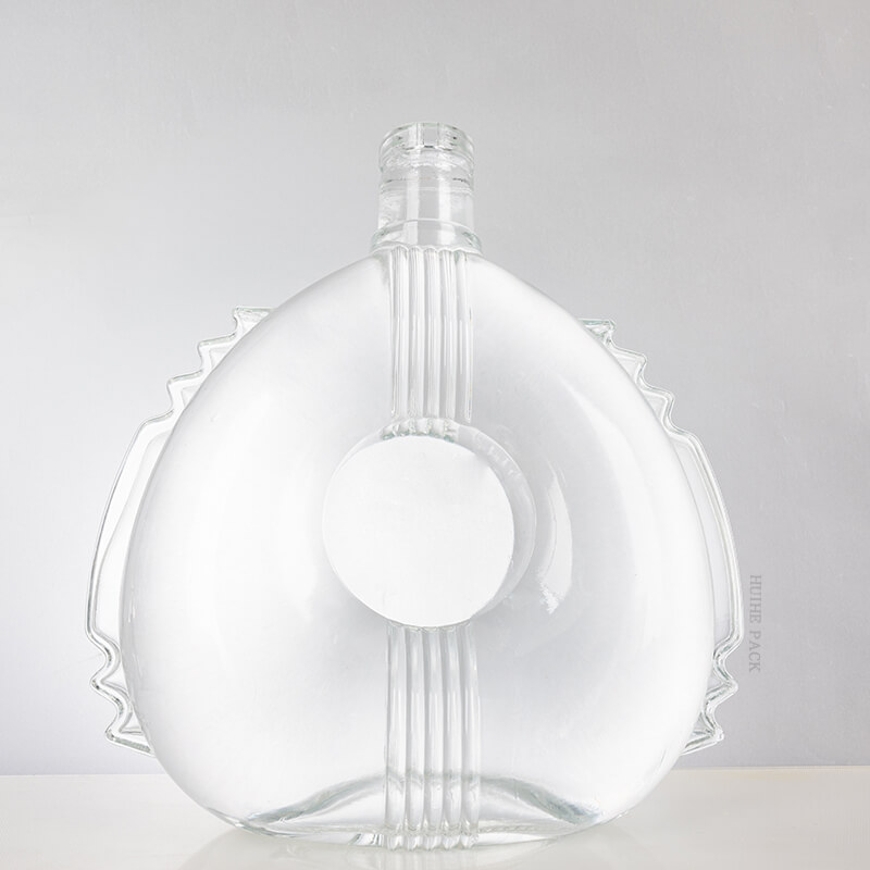 1000ml High-end Clear Glass Brandy Spirit Liquor Bottle
