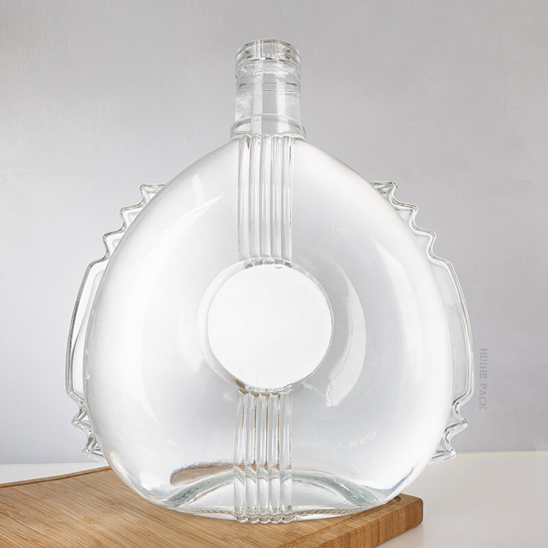 1000ml High-end Clear Glass Brandy Spirit Liquor Bottle