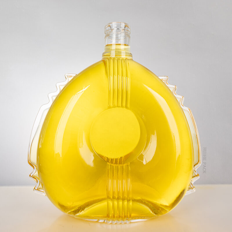 1000ml High-end Clear Glass Brandy Spirit Liquor Bottle