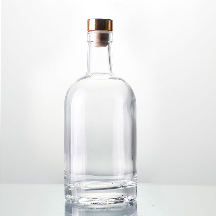 375ml Round Nordic Glass Liquor Bottle with Bar Top