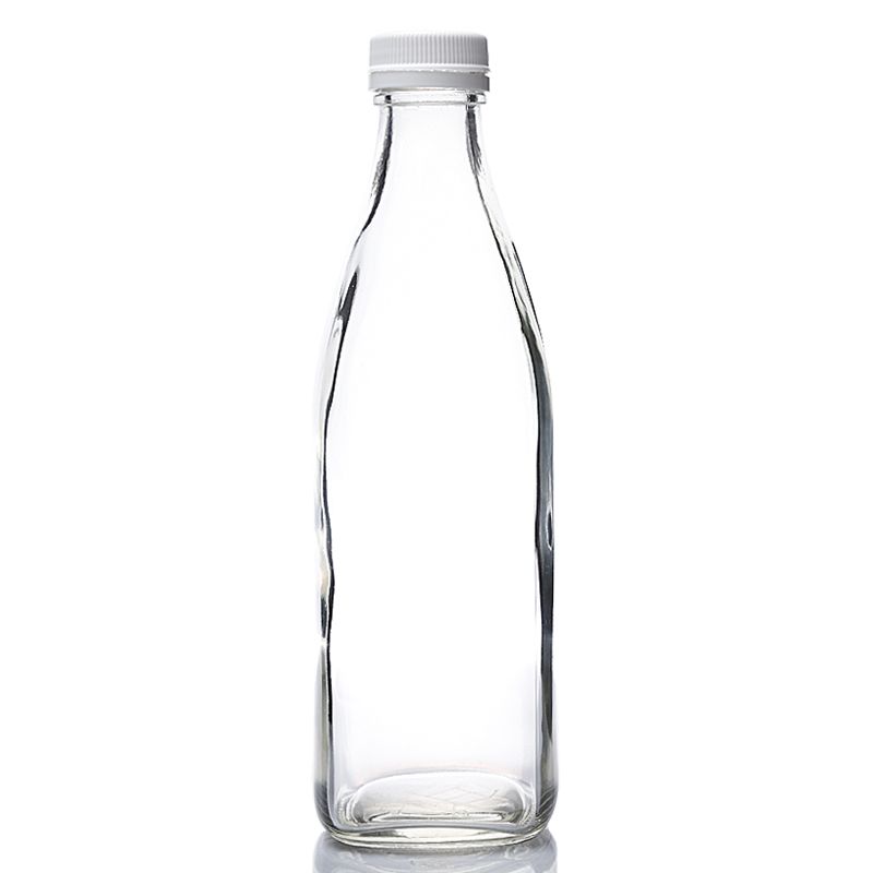 10OZ square glass juice bottle