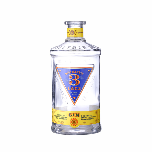 Customized Logo 750ml Distillerie 3 lacs Flint bottle