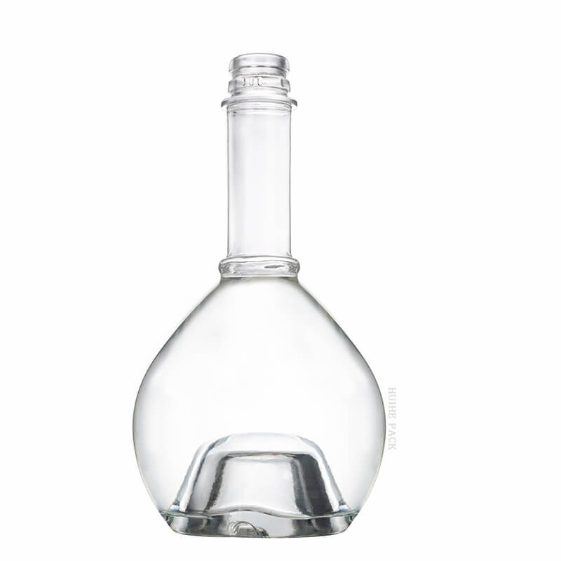 Elegant Flask Shape Glass Vodka Bottle - Premium B2B Packaging for Spirits