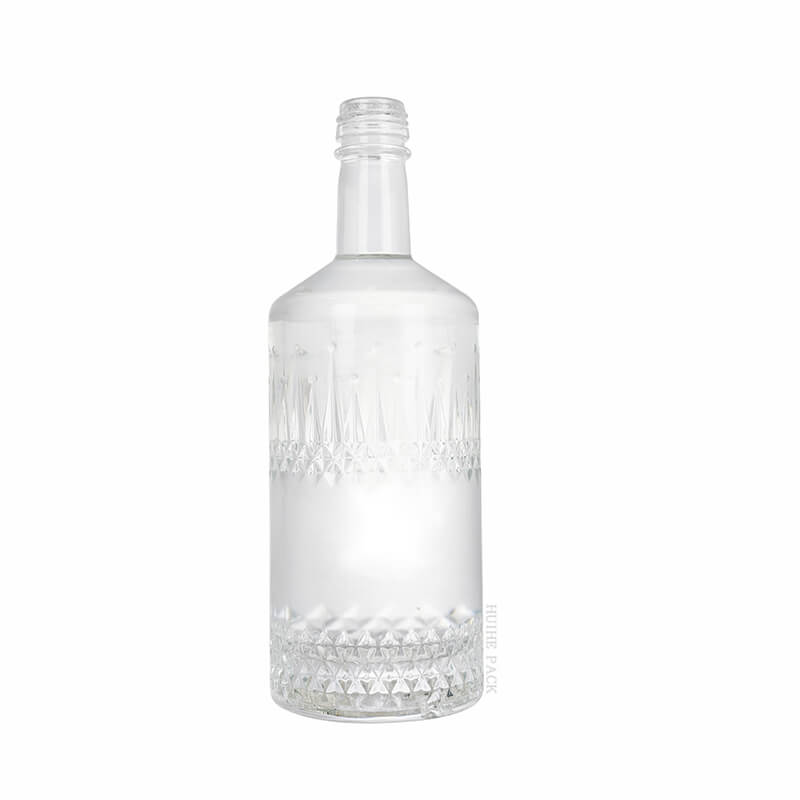 550ml Cylinder Empty High-end Glass Liquor Bottle