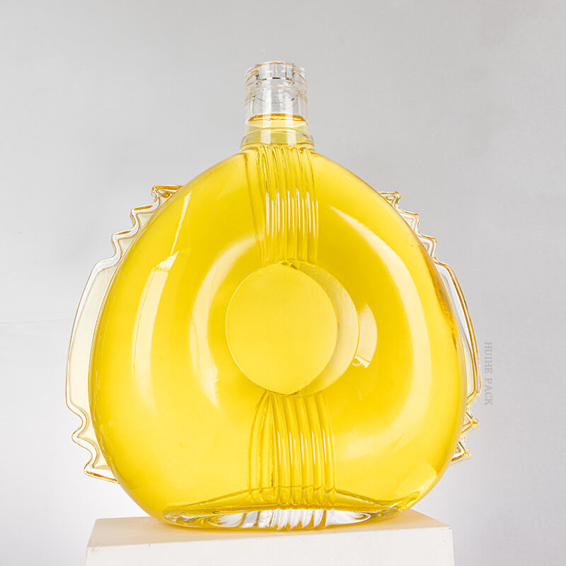 1000ml High-end Clear Glass Brandy Spirit Liquor Bottle