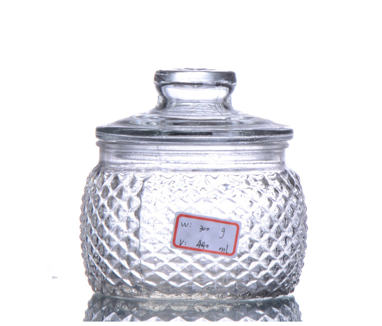 Round Glass Storage Jar With Lid