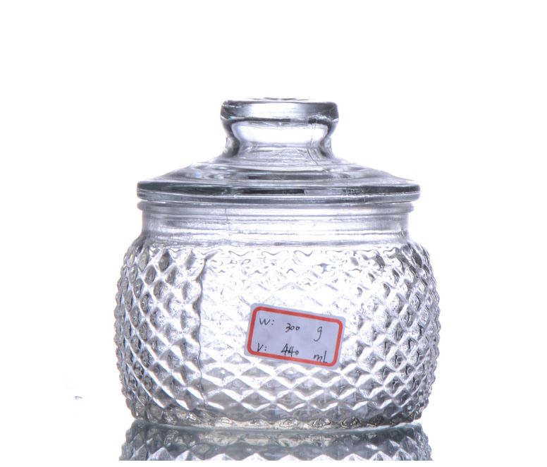 Round Glass Storage Jar With Lid