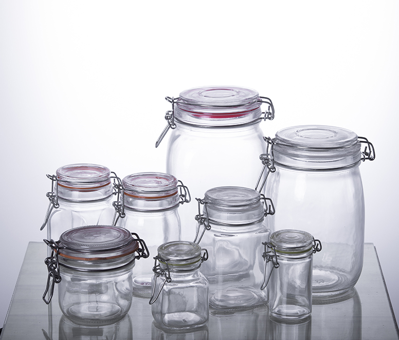 airtight wire bail glass containers