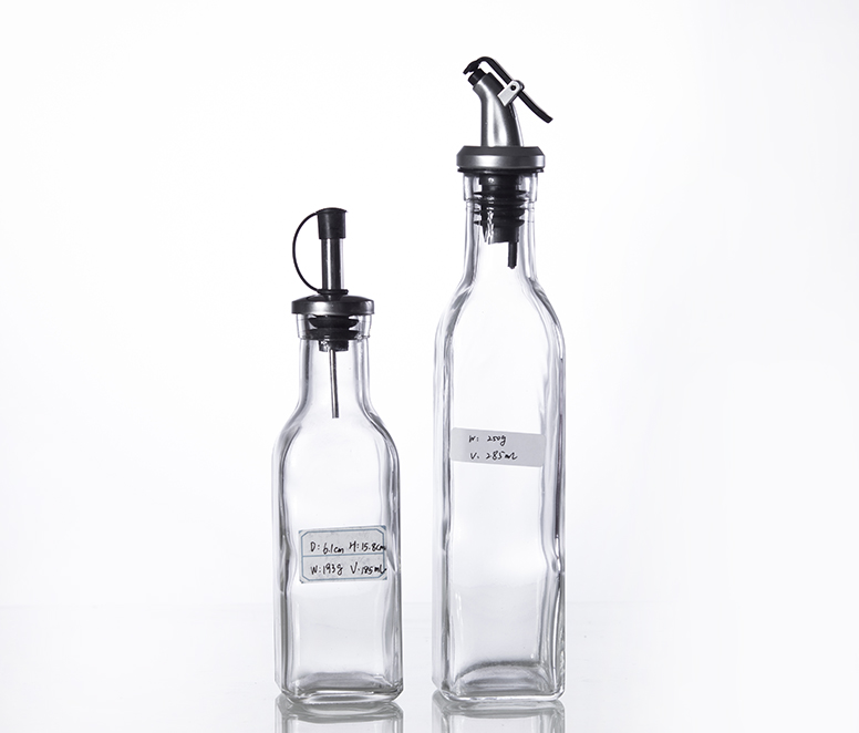 250ml 500ml  Square Glass Olive Oil Bottle