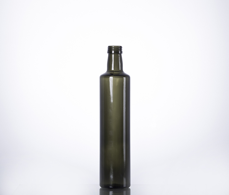 500ml dark green cooking oil glass bottle