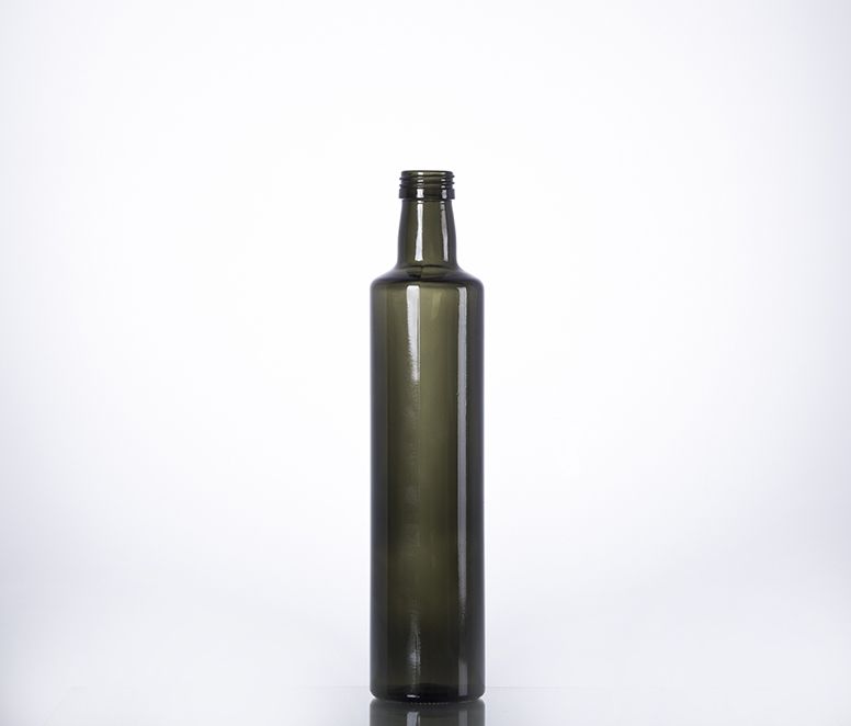 500ml dark green cooking oil glass bottle