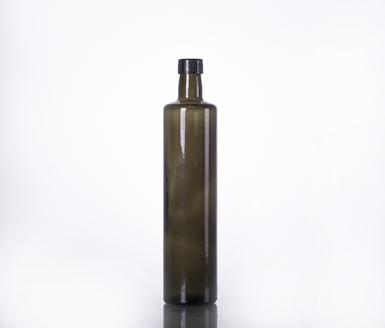 750ML dark green olive oil glass bottle