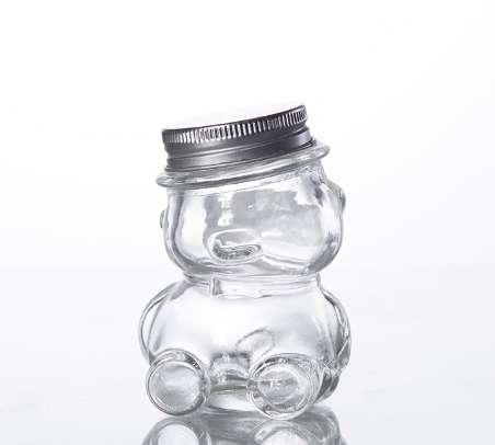 Glass Candy Jar With Aluminum Cap
