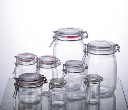 Airtight Wire Bail Glass Containers